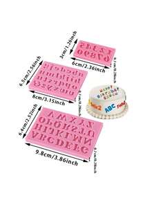 Silicone Daily Use English Letter & Number Shaped Molds, Holiday, Kitchen Handmade Molds, Soap, Candle, Plaster Molds, Kitchen Accessories, DIY Supplies - Multicolor - View 16