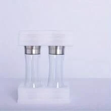 2pcs Stainless Steel Salt And Pepper Grinder Set, Manual Grinders With Glass Bottles For Kitchen And BBQ - Clear - View 9