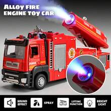 UINLE Baby Children's Simulation Rescue Toy Car, Alloy Spray Fire Truck - Equipped With Sound, Light, And Music, Alloy Flatbed Trailer, Animal Transport Truck, Simulates Real Rescue Scenarios, Enhances Children's Hands-On Skills And Cognitive Thinking, Parent-Child Interaction, The Best Choice For Holiday Gifts - Multicolor - View 7