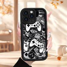 Funda de Teléfono Móvil con Patrón de Consola de Juegos Creativa, Textura Esmerilada, Diseño de Ojo de Cielo y Escalera, Agarre Cómodo para iPhone 16/16PRO/16PLUS/16PROMAX/15/15PLUS/15PRO/15PROMAX/14/14PLUS/14PRO/14PROMAX/13/13PRO/13PROMAX/12/11/Plus/Pro/Max/XS/XS MAX. Ideal para regalar a amigos, novias, novios, familiares, teléfonos móviles, bolsos, accesorios para móviles, fundas para teléfonos, decoración de habitaciones, accesorios, fundas transparentes para teléfonos, verano, correas para teléfonos, fundas para teléfonos de hombre, fundas negras para teléfonos, fundas rosas para teléfonos, fundas para teléfonos de hombre, fundas para teléfonos de mujer, protección para teléfonos móviles, accesorios de playa, regalos de fresa, fundas protectoras para teléfonos. - Estilo (1 pieza) - Ver 1