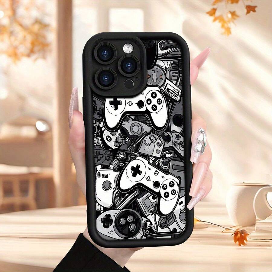 Funda de Teléfono Móvil con Patrón de Consola de Juegos Creativa, Textura Esmerilada, Diseño de Ojo de Cielo y Escalera, Agarre Cómodo para iPhone 16/16PRO/16PLUS/16PROMAX/15/15PLUS/15PRO/15PROMAX/14/14PLUS/14PRO/14PROMAX/13/13PRO/13PROMAX/12/11/Plus/Pro/Max/XS/XS MAX. Ideal para regalar a amigos, novias, novios, familiares, teléfonos móviles, bolsos, accesorios para móviles, fundas para teléfonos, decoración de habitaciones, accesorios, fundas transparentes para teléfonos, verano, correas para teléfonos, fundas para teléfonos de hombre, fundas negras para teléfonos, fundas rosas para teléfonos, fundas para teléfonos de hombre, fundas para teléfonos de mujer, protección para teléfonos móviles, accesorios de playa, regalos de fresa, fundas protectoras para teléfonos. - Estilo (1 pieza) - Ver 1