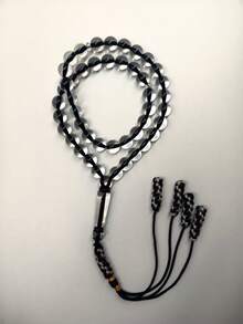 1条装，适合情侣佩戴，45颗珠子手持式祈祷念珠，休闲户外装饰手链，穆斯林圆形纯色精致祈祷念珠 - 彩色 - 查看 2