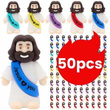 100PCS Little Jesus Figures, Mini Jesus Figurines In Bulk, Multicolor Tiny Jesus Figures, Miniature Figurines To Hide And Seek Religious Gifts For Easter Egg Stuffers - 50 Pcs Multicolor - View 9