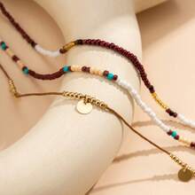 3pcs/Set Bohemian Style Glass Bead Body Chain, Suitable For Women's Daily Wear And Beach Resort Outfits - Waist Chain - View 4