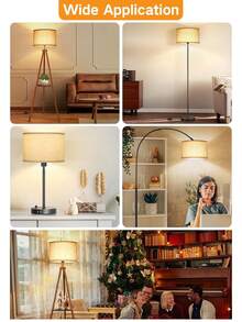 Cúpula de Lâmpada Redonda Removível de Tecido, Adequada para Luminária de Parede, Luminária Pendente, Luminária de Chão, Hotel, Casa, Quarto, Sala de Estar, Criado-Mudo, Escritório, Decoração de Iluminação - abajur - Visão 3