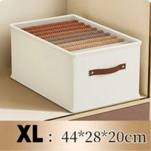 1 pieza Caja de almacenamiento de ropa blanca, caja de almacenamiento de ropa de estilo cajón de tela Oxford plegable, organizador de armario sin compartimentos para vaqueros, suéteres, etc. Decoraciones Decoración de otoño Decoración de festivales Decoración de habitaciones Decoración del hogar Decoración de otoño Decoración de dormitorio - Caqui - Ver 11