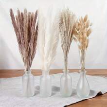 220pcs/440pcs  Dried Pampas Grass Decor 17 Inch Nature Dried Reed Fluffy Pompous Grass Bouquet Boho Decor Brown White Pampas For Wedding Home Table Rustic Farmhouse Party - Multicolor - View 4