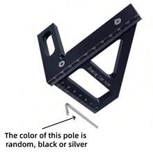 3D Multi-Angle Measuring Ruler, Aluminum Alloy Measuring Triangle Ruler, Woodworking Angle Ruler, 45/90 Degree Woodworking Marking Tool, Woodworking Measuring Tool, High Precision Layout Tool Suitable For Engineers And Carpenters, With Locating Pin And Metric Scale - 1pc - View 16