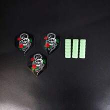 Darts Replacement Set, Includes Darts Flights And Silicone Protectors - Green - View 6