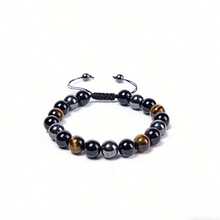 Vòng tay bảo vệ ba lớp 8mm, đá Obsidian đen, mắt hổ, hematit, quà tặng trang sức - Bảo vệ ba lần - Xem 3