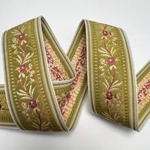 1/5 Yard 4.5cm Floral Jacquard Ribbon Decoration - Clothing, Bags, Backpack Straps, Keychains, Phone Chains, Fabric Handmade Sewing Decor - Garment Accessories And Add-Ons | Vibrant Patterned Ribbon | Suitable For Beginner Sewing - Multicolor a - View 3