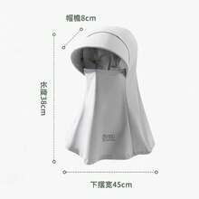 1件装夏季透气冰丝防晒面罩，户外骑行运动防紫外线颈套（女士款） - 彩色 - 查看 3