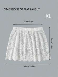 可调节蕾丝衬裙延长带，弹性多层迷你裙下摆延长带，适用于连衣裙和衬衫 - 彩色 - 查看 3