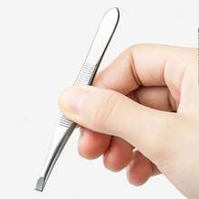 1pc/2pcs Stainless Steel Eyebrow Tweezers, Small Pliers Nose Hair Removal Tool, Household Eyebrow Trimmer, Beard Removal Tool - Tweezers - View 5
