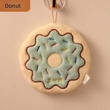 1 pieza Toalla de mano con diseño de dibujos animados, toalla de mano de baño gruesa, paño de cocina, toalla colgante para secar las manos - Multicolor - Ver 8