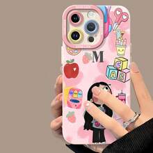 Funda para teléfono con estampado de útiles escolares, compatible con teléfonos Samsung iPhone 17, iPhone 16 Pro Max, iPhone 15 Pro Max, iPhone 13 y iPhone 12. Fabricada en TPU, mejora la protección de la lente y presenta un diseño divertido que proporciona una protección integral contra golpes y caídas con una apariencia elegante y divertida. Es el regalo perfecto para estudiantes, profesores y cualquier persona creativa. - Blanco - Ver 3
