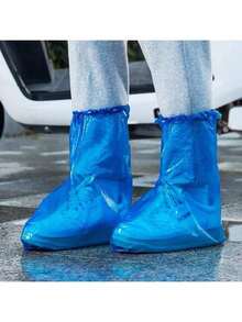 10/6/2 Pairs Waterproof Rain Shoe Covers, Suitable For Rainy Days. The Waterproof Shoe Covers Have Excellent Elasticity And Can Be Used With Raincoats And Umbrellas. Disposable Waterproof Rain Boot Covers, Anti-Slip, Suitable For Gardening, Motorcycles, Bicycles And Other Rainy Day Activities. (Thicker Version) Warm - Multicolor - View 2
