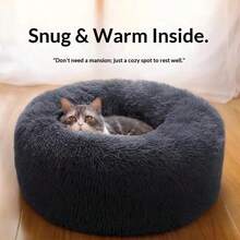 1 Piece Cute Cat Bed For Indoor Cats, Washable Pet Bed, Warm Pet Cave Bed, Suitable For Rabbits, Puppies And Cats - Khaki - View 32