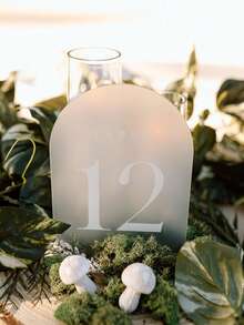 Bảng số bàn cưới bằng acrylic mờ sang trọng, có chân đế, đánh số từ 1 đến 20 chỗ ngồi, lớp phủ trong suốt, hoàn hảo cho đám cưới, kỷ niệm và các sự kiện đặc biệt, bao gồm bảng hiển thị số bàn (bảng hiển thị số bàn cưới). - nhiều màu - Xem 2