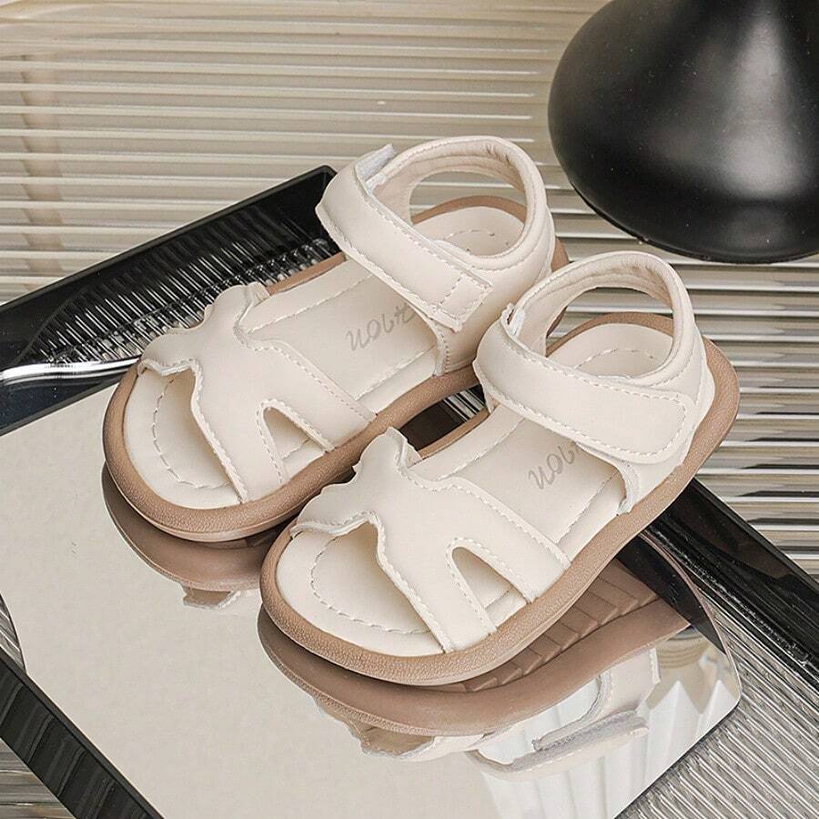 新款软底防滑包头凉鞋，幼儿及儿童沙滩鞋 - 白色 - 查看 1