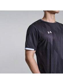 Under Armour 男女通用T恤，2026夏季新款足球训练运动跑步健身透气短袖T恤 25500522-001 - 黑色 - 查看 8