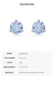 Swarovski örhängen för kvinnor - Blå 5717573 - Visa 6