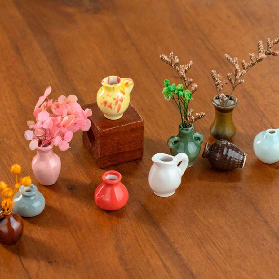 1pc Mini Vase Jingdezhen Ceramic Fridge Magnet Flower Decor - Refrigerator Magnets - View 1
