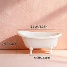 1:12 Scale Miniature Iron Art Bathtub, Handmade, Not Toy, Modern Style Suitable For Doll House Furniture, Model House Accessories, Bathroom Decor, Collection, Micro Landscape Photography, Suitable For Boys And Girls DIY, Seasonal And Holiday Gift - Tub - View 3