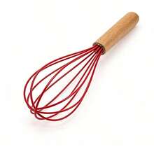 Wooden Handle Silicone Kitchen Utensils, Heat Resistant Cooking Silicone Whisk - Multicolor - View 10