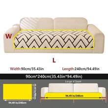 1 chiếc đệm sofa bằng vải jacquard mềm mại, chống trượt và chống mài mòn, chống bám bẩn và chống trầy xước do thú cưng, phù hợp sử dụng quanh năm cho phòng khách và phòng ngủ, có thể giặt máy. - Đen và trắng - Xem 15