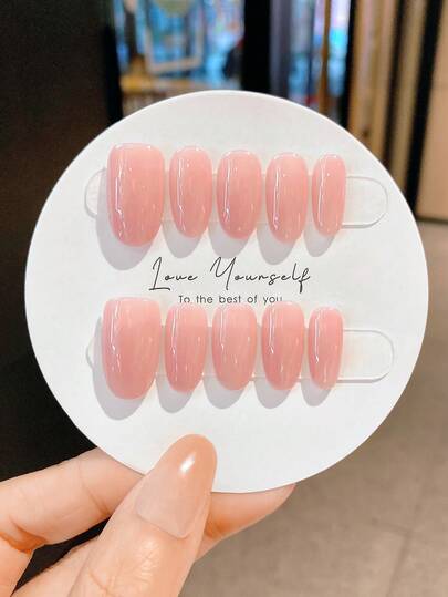 10pcs Handmade,Nail,Press On Nails,Valentine's Day,Gift,Spring And Summer Nails,Round Nails,Spring Nail,Nails Press On,Press On Nails Short,Fake Nails,Short Nails,Press On Nails Acrylic,Handmade Press On Nails,Detachable And Reusable ﻿