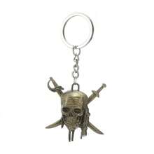 Fashing Jack Sparrow  Skeleton Heads Pendant Pirates Of The Caribbean Keychain Vintage Jewelry Accessories - Antique Tin - View 2
