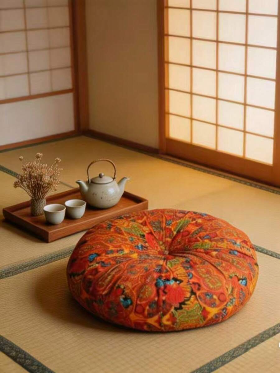 Chair Cushion  Room Deocr Meditation Cushion - Comfortable Floor Pillow - Traditional  Meditation Pillow  - Large Floor Cushion Seating For Adults - Premium Yoga Buckwheat Bolster