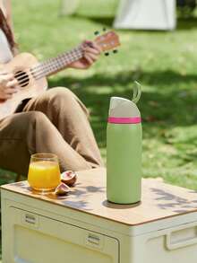 Owa Laa Avocado Green Water Bottle,32oz/945ml,With A Straw,Keeps Drinks Hot Or Cold,Can Hold Iced Drinks And Water,Has A Beautiful Appearance,Suitable For Leisure,Work,Sports,Indoors And Outdoors,Suitable For Students And Office Workers,As A Gift - 橄欖綠 - 查看 6
