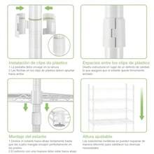Estante organizador ajustable de doble barra para colgar ropa Armario Independiente Organizador de Ropa con gancho Perchero para colgar ropa clóset 120 x 45 x 205cm - Blanco - Ver 6