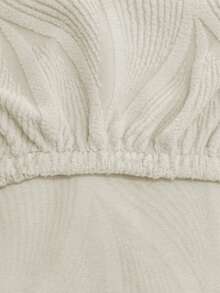 1件/4件/6件装纯色提花椅套，可拆卸弹力餐椅套，适用于餐厅、客厅、家居装饰 - 米白 - 查看 8