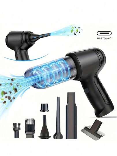 USB充电式强力无线吸尘器，配备7种配件，高吸力无线宠物毛发清洁吸尘器，适用于硬地板、地毯和宠物毛发清洁，家用吸尘器