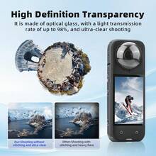 适用于 Insta360 X4 的镜头保护罩,塑料材质,完美适用于户外运动、假日旅行和节日聚会,采用优质光学 PC 材料,相机镜头配件 | 镜头保护 | 安装便捷 | 便携轻巧 | X4 用户的理想礼物 - 查看 8