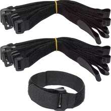 10pcs Anti-Slip Reusable Fastener Fishing Rod Ties, Non-Slip Fishing Rod Straps - Reverse Hook and Loop Fastener - View 4
