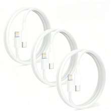 MFIGIGK1-3 件装 PD 30W 快充 3.3 英尺/6.6 英尺高效数据传输快充线，兼容 14 Pro Max/14 Pro/14 Plus/14/13/12/11/XS/XR/8/7/6 系列快充线，兼容 14 Pro Max、14 Pro、14 Plus、13 Pro Max、13 Pro、13、12 Pro、12、11、XS、XR、8 Plus、8、7、6、5、SE，适用于 iPad Lightning Nan，通过 MFi 认证 - 白色 - 查看 12
