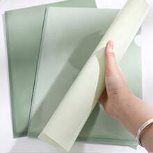 5pcs L-Shaped A4 Folder, A4 Gradient Plastic File Bag, Office Supplies Single Page Document Archive Bag, Thickened Waterproof - A4 - View 4