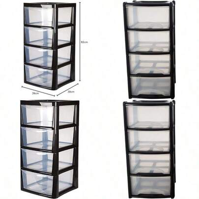 4 Drawer Large Plastic Storage Drawer Tower Perfect For Schools Offices And 's Toys Storage Solution