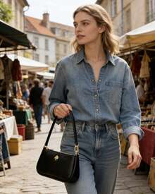 Kate Spade Women Hobo Purses Shoulder Zipper Bag Handbag - 黑色 - 查看 6