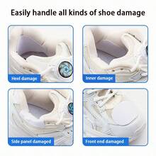 Sneakers Heel Repair Shoe Side Damage Lining Patch Sticker Shoe Heel Wear Repair Patch Suitable Heel Protector Stickers - Light Grey - View 5