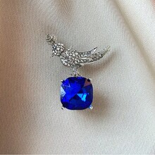 1pc Fashionable Retro Rhinestone Bird Shaped Alloy Brooch, Versatile Clothing Accessory For Women - Bird Diamond Brooch - View 2