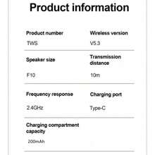 原装Air Pro真无线蓝牙耳机，HiFi音质，低延迟，降噪，适用于所有智能手机 - 查看 9