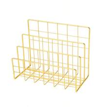 3-Tier Metal Wire Mesh Desktop Organizer Rack, Suitable For Storing Letters, Mail, Books, Postcards, Brochures, Etc. - Three-compartment Envelope Holder - View 10