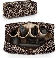 Hair Tools Travel Bag Compatible With Dyson Airwrap Cute Floral Travel Case For Shark Flexstyle Hair Tools Organizer - Checkered LiningPink Floral - View 3