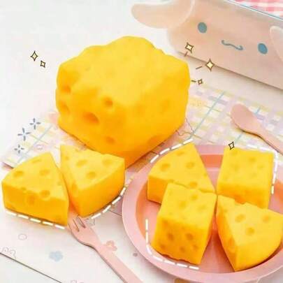 Đồ chơi bóp mềm hình tam giác pho mát, bóng bóp giảm căng thẳng, thích hợp cho mùa tựu trường, văn phòng, lớp học, nhà cửa, mùa đông, Lễ Tạ ơn, Giáng sinh, Ngày Quốc khánh Ả Rập Xê Út, Sinh nhật, Ngày lễ, Năm mới, Ngày Valentine, quà tặng cho bạn trai/bạn gái, người lớn (Kiểu ngẫu nhiên)