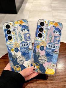 1个时尚创意拼图海龟柠檬海洋元素软壳手机壳，兼容华为、荣耀、Galaxy A04e/12/A13/A14/A34/A50/A52/A53/A54/S21/S22/S23/S24/S25/S25Ultra/S25FE/S26/S26 PLUS/S26 ULTRA/S26 EDGE、6A/7A/8A、12T/13T/15T/15T Pro（国际版，非国内版） - 無色 - 查看 6